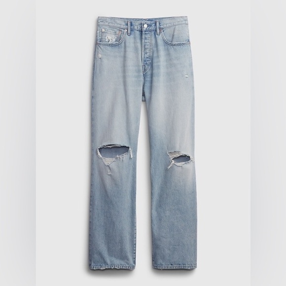 GAP women’s light wash 90’s loose straight leg denim jeans in us 6 - Picture 1 of 11